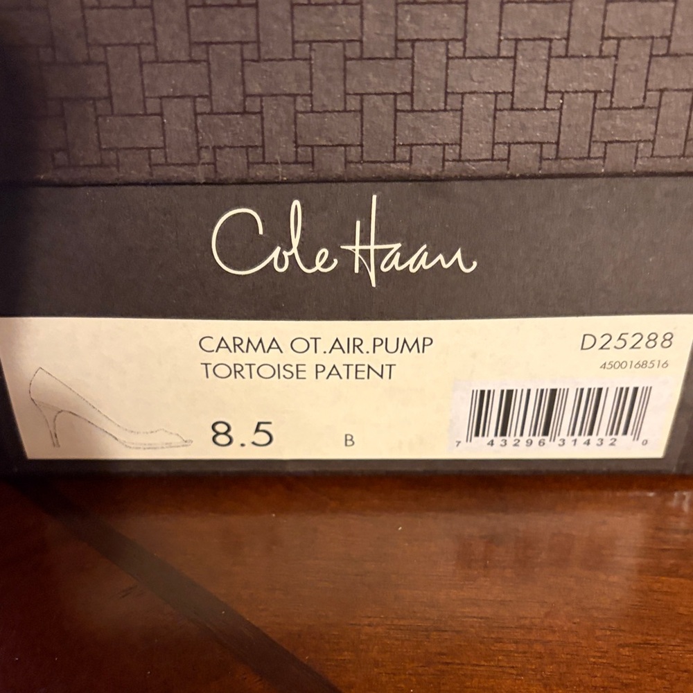 Cole Haan Brown Tortoise Print Heels - Picture 6 of 7